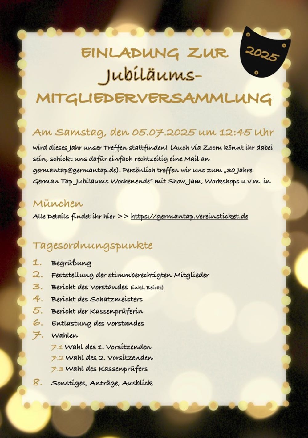 Anzeige Mitgleiderversammlung DINA4 2025 Jubiläum